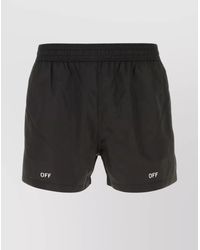 Off-White c/o Virgil Abloh - Polyester Swim Shorts With Elastic Waist And Pockets - Lyst