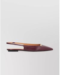 Tod's - Leather Pointy-Toe Slingback Ballerina Shoes - Lyst