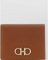 Ferragamo - Leather Bi-Fold Wallet - Lyst