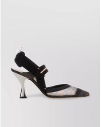 Fendi - Mesh Colibrì Pumps With Unique Heel Design - Lyst