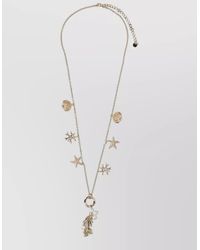 Self-Portrait - Necklace Adjustable Chain Starfish Shell Pearls - Lyst