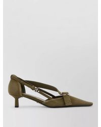 Prada - Canvas Pumps Pointed Toe Kitten Heel Straps - Lyst