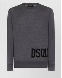 DSquared² - Ribbed Crew Neck Sweaters With Long Sleeves - Lyst