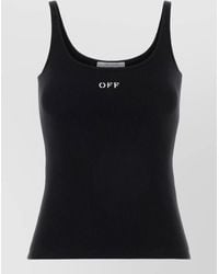 Off-White c/o Virgil Abloh - Stretch Cotton Tank Top Scoop Neckline - Lyst