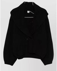 TOTEME - Wool Ribbed Double-Breasted Shawl-Collar Cardigan - Lyst