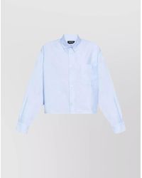 A.P.C. - Sophia Cropped Cotton Shirt - Lyst