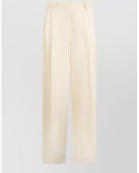 TOTEME - High Waist Pleated Trousers Straight Cut - Lyst