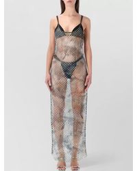 DIESEL - Mesh Long Beach Dress - Lyst