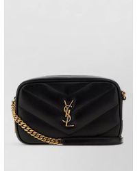 Saint Laurent - Loulou Mini Leather Clutch Bag - Lyst