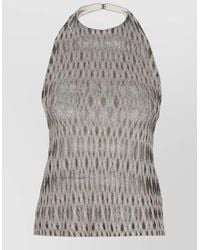 Missoni - Sleeveless Halterneck Top Lurex Geometric Pattern - Lyst