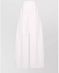 Sportmax - High-Rise Wide-Leg Trousers - Lyst