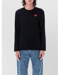 COMME DES GARÇONS PLAY - Heart Crew Neck Long Sleeves Soft Fabric - Lyst