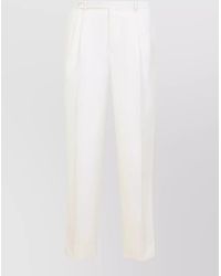 Brioni - Wool Mid-Rise Straight-Leg Tailored Trousers - Lyst
