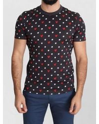 Dolce & Gabbana - Cotton Slim-Fit Heart-Print T-Shirt - Lyst