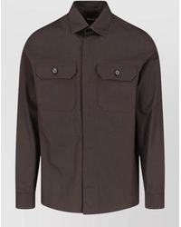 ZEGNA - Casual Jacket Long Sleeves Chest Pockets - Lyst