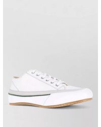 Maison Margiela - Cotton Low Top Lace-Up Sneakers - Lyst