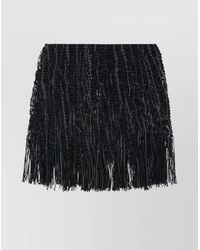 Roberta Einer - Knitted Fringe Mini Skirt - Lyst