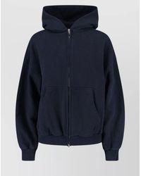 Balenciaga - Cotton Hooded Zip-Up Sweatshirt - Lyst