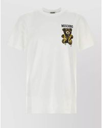 Moschino - Cotton Crew Neck Graphic Logo T Shirt - Lyst