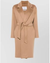 Max Mara - Waist Belted Mid-Length Coat - Lyst