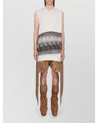 Rick Owens - Oversized Sleeveless Cotton Tank Top - Lyst