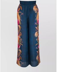 Zimmermann - Ascension Printed Silk Trousers - Lyst