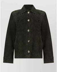 Max Mara - Leather Single-Breasted Coat - Lyst