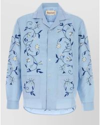BAZISZT - Embroidered Cotton Blend Shirt - Lyst