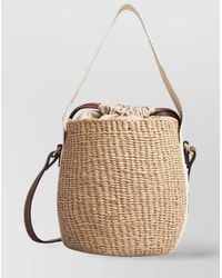 Chloé - Woody Small Raffia Bucket Bag - Lyst