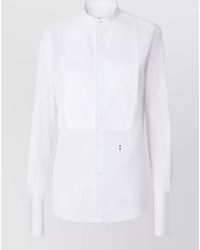 Fendi - Cotton Poplin Slim-Fit Mandarin-Collar Shirt - Lyst