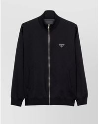 Prada - Wool Oversized Zip-Up Cardigan - Lyst