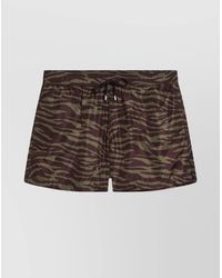 The Attico - Printed Knee-Length Shorts - Lyst