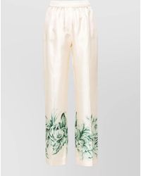 F.R.S For Restless Sleepers - Silk Palazzo Trousers Floral Print Stripe - Lyst