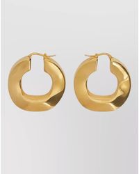 Jil Sander - 2104 Hoop Design Polished Finish Earrings - Lyst