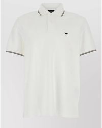 Emporio Armani - Logo Cotton Polo Shirt Short Sleeves - Lyst