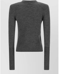 Pinko - Sweater Featuring Padded Shoulders Long Sleeves - Lyst