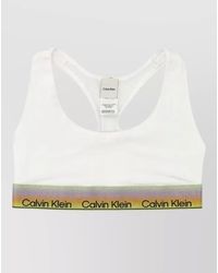 Calvin Klein - Logo Bralette Band Racerback Style - Lyst