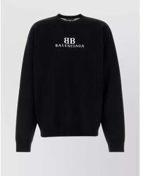 Balenciaga - Oversize Crew Neck Knitwear Sweater - Lyst
