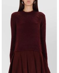 Max Mara - Textured Knitwear Long Sleeve Round Neck Top - Lyst