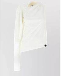 Courreges - Cotton Asymmetric One-Shoulder T-Shirt - Lyst