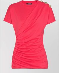 Balmain - Cotton Short-Sleeve T-Shirt - Lyst