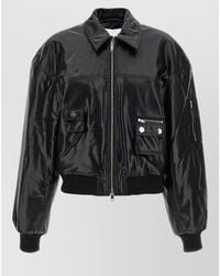 Ganni - Future 7093 Bomber Jacket Ribbed Hem - Lyst