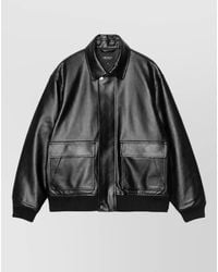 Carhartt - Grainy Faux Leather Bomber Jacket - Lyst