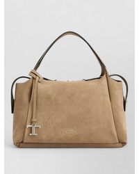 Tod's - Shoulder Bag Detachable Strap Dual Handles Suede - Lyst