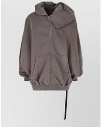 Rick Owens - Hooded Jacket Drawstring Hem Kangaroo Pockets - Lyst