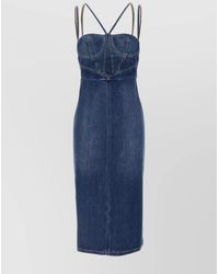 Nensi Dojaka - Denim Midi Dress - Lyst