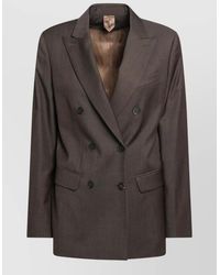 Max Mara - Double Breasted Tailored Jacket Front Pockets - Lyst