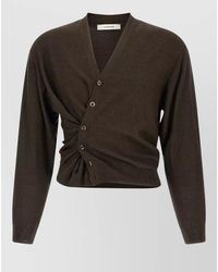 Lemaire - V Neck Knitwear Long Sleeve Sweater - Lyst