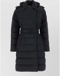 Burberry - Down Quilted Belted Long Parka Coat - Lyst