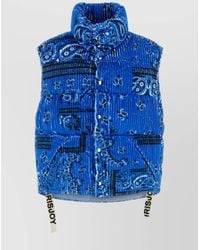 Khrisjoy - Cotton Printed Corduroy Oversized Sleeveless Down Jacket - Lyst